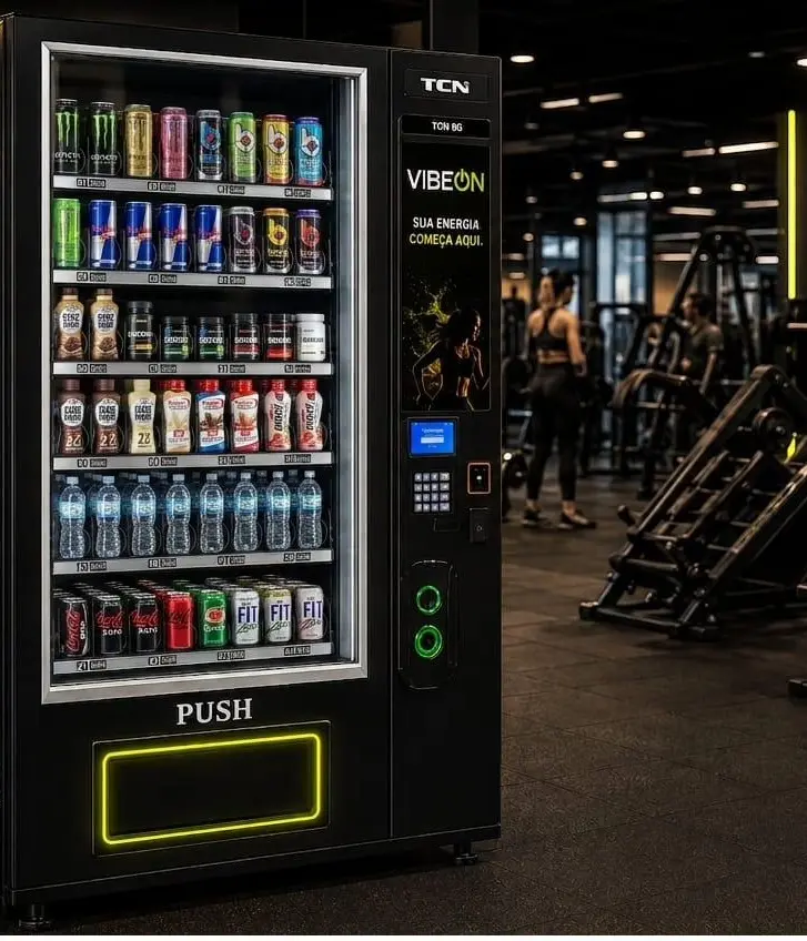 Máquina VIBEON instalada em uma academia